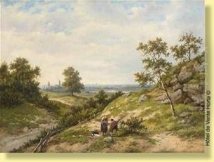 Fagoteurs Sur Fond De Paysage Vallonne