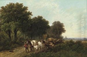 A Woodgatherer With His 'malle Jan'