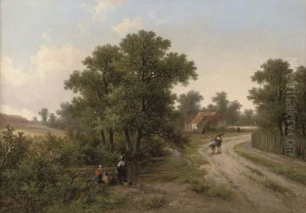 Anglers By A Stream - view 1