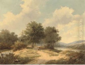 Woodgatherers On A Sandy Track
