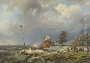 Fighting The Wind by Hermanus Koekkoek