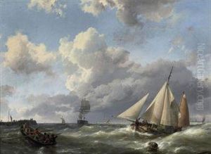 Heading For The Harbour by Hermanus Koekkoek