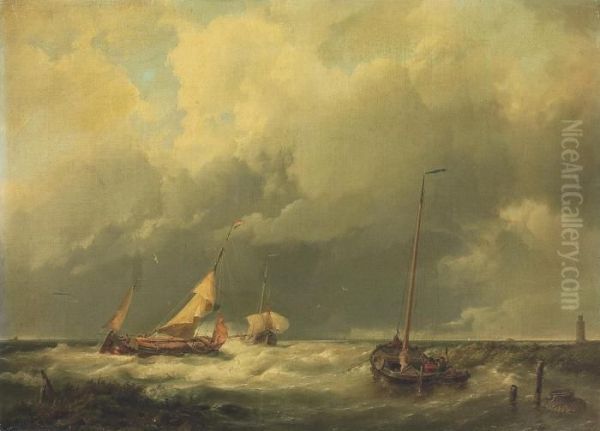 Coastal Scene With Fishing Vessels - view 1