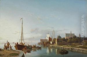 Unloading The Catch In A Dutch Harbour Town