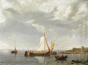 Shipping On A Calm Sea by Hermanus Koekkoek