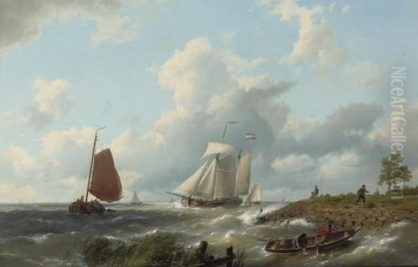 A Strong Breeze Over A Busy Waterway - view 1