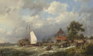 Boats Docking In An Estuary