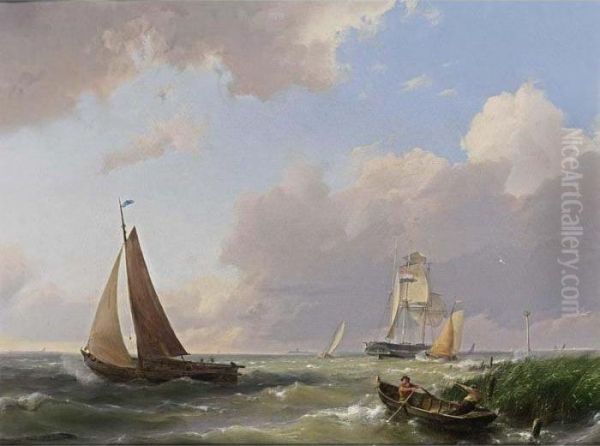 Sailing Vessels Off The Dutch Coast - view 1