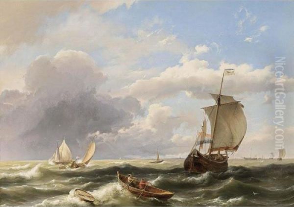 Sailing Vessels Off The Dutch Coast - view 1