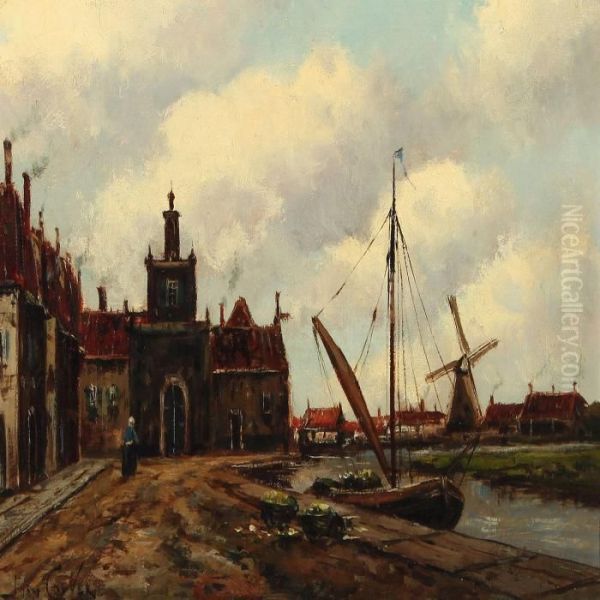 Landscape Wih Channel At Uitgeest In The Netherlands - view 1