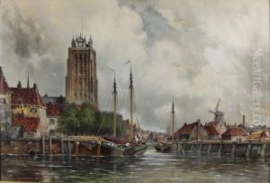 Louis Van Staaten - Watercolour - "dordrecht"