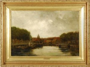 Holland Canal by Hermanus Jr. Koekkoek