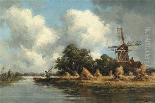 A Harbour Scene On The River - view 1