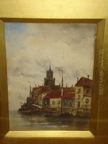 A Pair Of Port Scenes, Signed, Watercolour - view 1