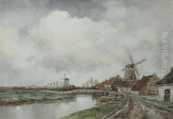 Dutch Canal Scene - view 1