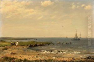 View On The Zuiderzee by Hermanus Jr. Koekkoek