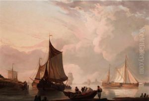 Harbour Scene by Hermanus Jr. Koekkoek