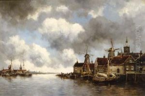 Dutch Village On A Canal