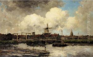 View Of A Dutch Town by Hermanus Jr. Koekkoek