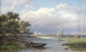 Panning For Gold With An Old Lady In A Punt.