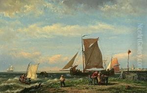 Harbor Scene With A Stormy Sea Harbor Scene With A Stormy Sea