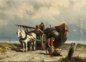 Unloading The Catch by Johannes Hermann Barend Koekkoek