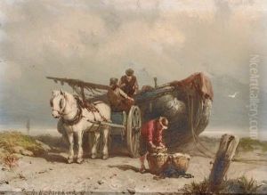 The Meeting On The Beach by Johannes Hermann Barend Koekkoek