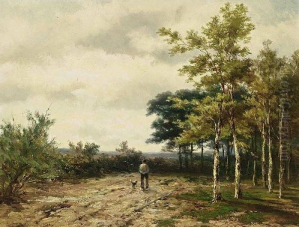 A Peasant And His Dog On A Path - view 1