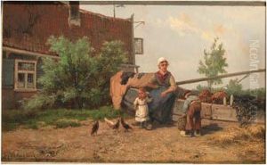 Fisherfamily In A Yard