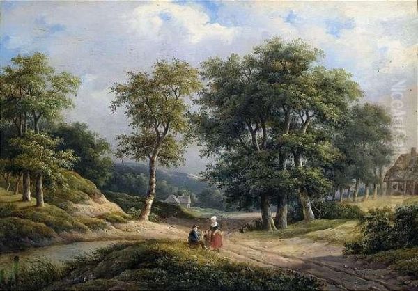 Dutch Landscape With A Peasant Family. - view 1