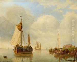 Sailing Ships On A Calm Sea