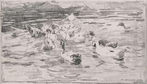 Ducks On The Water. by Alexander Max Koester