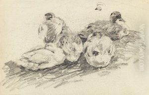 Funf Ruhende Enten