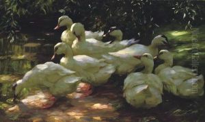 Lagernde Enten by Alexander Max Koester