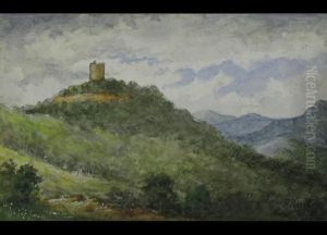 Eifellandschaft Mit Burg by Alexander Max Koester