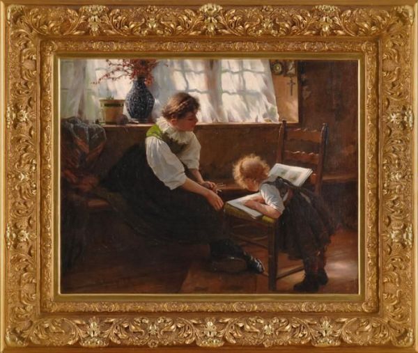 Beim Bilderbuch, 1898. - view 1