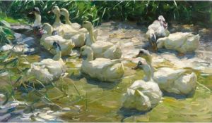 Ducks On A Lake