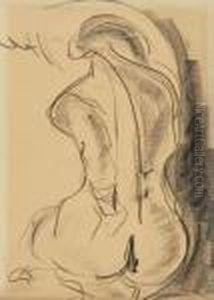 Seated Female Nude From The Back by Georg Kolbe