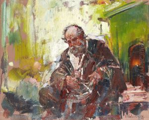 Portrait Of An Oldman by Stepan Feodorovich Kolesnikov