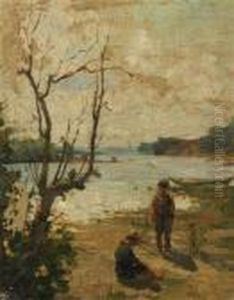 At The Lake by Stepan Feodorovich Kolesnikov