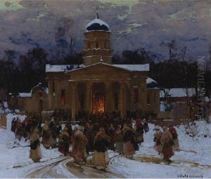 Maundy Thursday by Stepan Feodorovich Kolesnikov