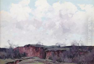 Landscape With Cliffs by Stepan Feodorovich Kolesnikov