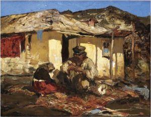 Carpet Makers In Southern Russia by Stepan Feodorovich Kolesnikov