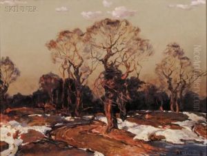 Trees In Winter by Stepan Feodorovich Kolesnikov