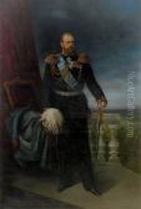 Portrait Of Emperor Alexander Iii by Stepan Feodorovich Kolesnikov
