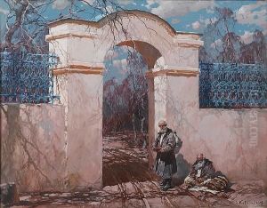 Men Before The Gate by Stepan Feodorovich Kolesnikov