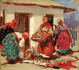Russian Peasant Women by Stepan Feodorovich Kolesnikov