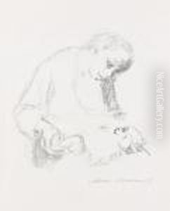 Junge Mutter Mit Saugling by Kathe Kollwitz