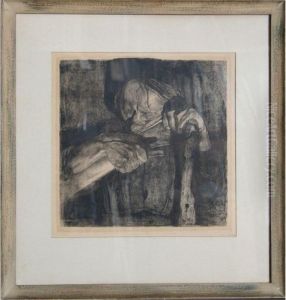 Beim Dengeln (whetting The Scythe) by Kathe Kollwitz