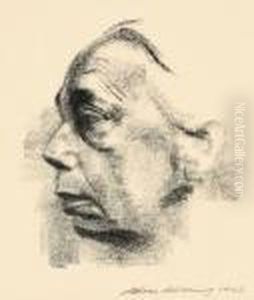 "selbstbildnis Im Profil" by Kathe Kollwitz
